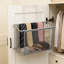 Organisateur de porte au-dessus de l'armoire avec support de protection transparent, cadre en métal durable pour le rangement de la cuisine et de la salle de bain