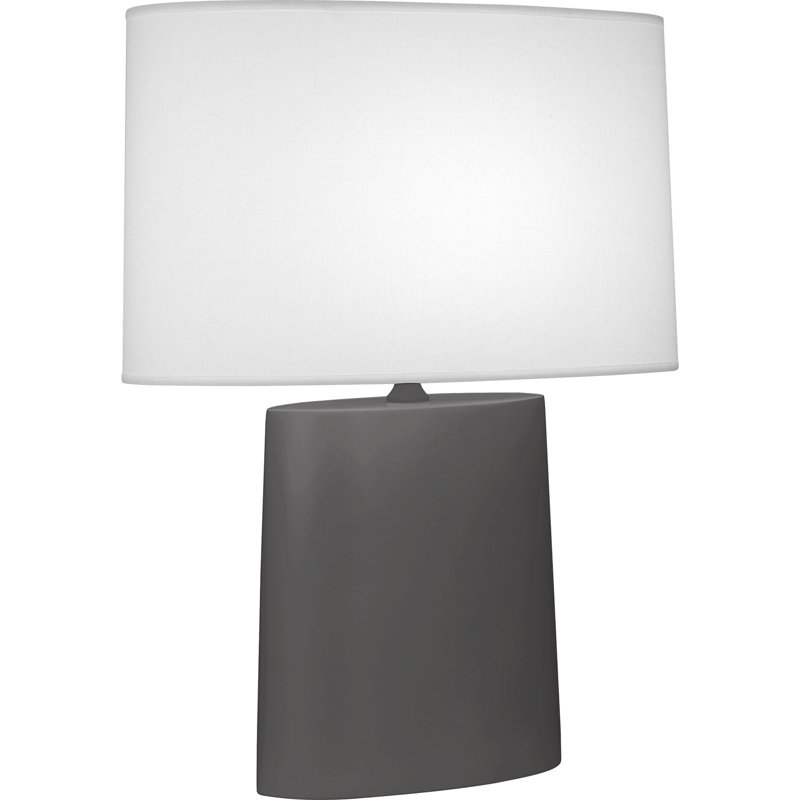 Victor Ceramic Table Lamp, Matte Ash