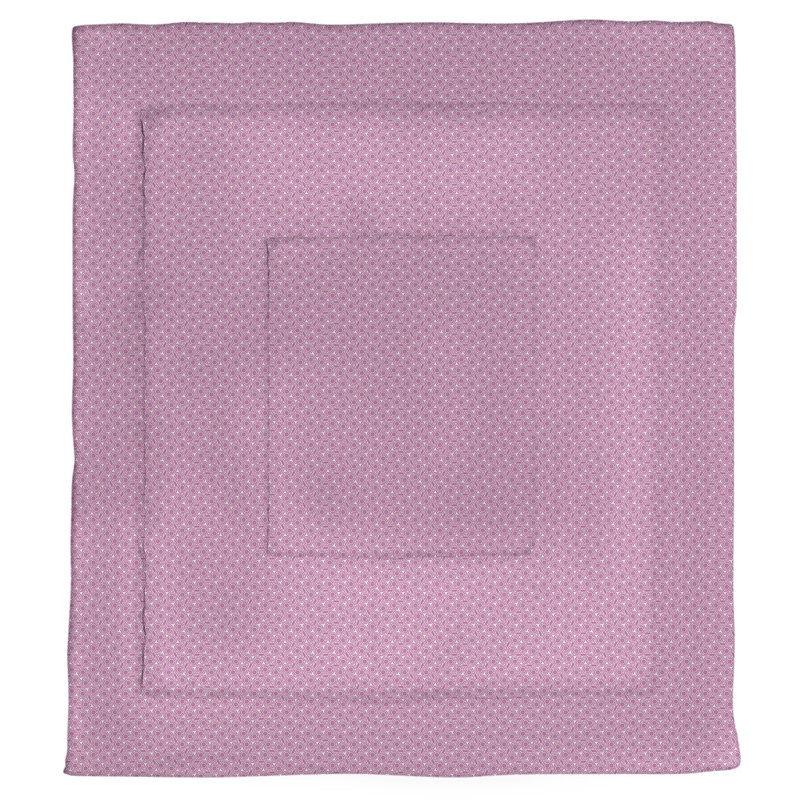 Édredon simple réversible Katelyn Elizabeth, Édredon simple TG, Rose / blanc