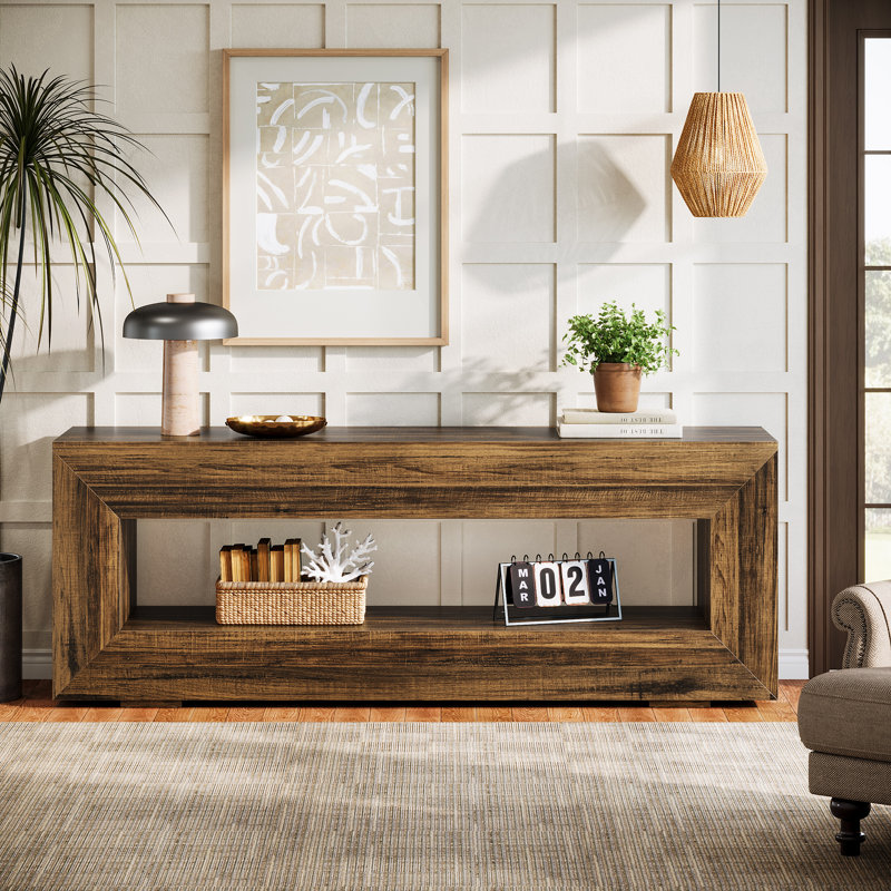 63" Rustic Low Console Table