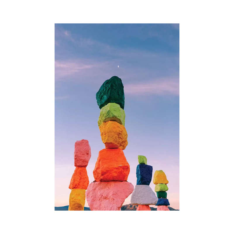 Seven Magic Mountains Moon 1 Piece Wall Art on Canvas, 30.48cm H x 20.32cm W x 1.91cm D, Wrapped Canvas