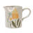 Hand-Painted Stoneware Pitcher With Flowers