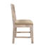 Ensemble de deux chaises d'appoint de salle à manger rembourrées en tissu brun et blanc