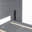 Grand lit escamotable mural avec armoires, gris