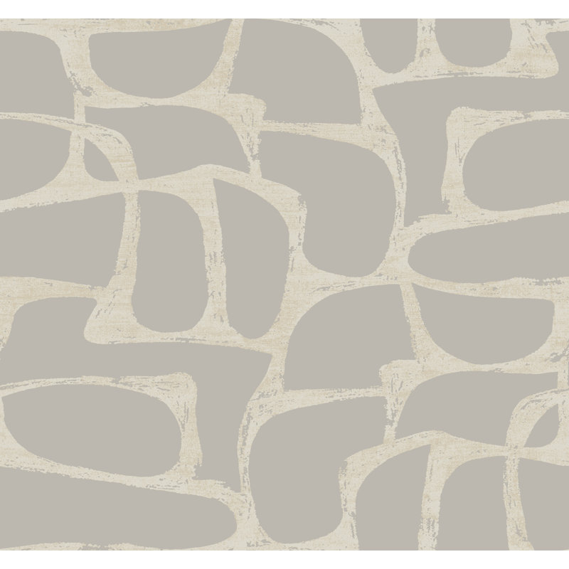 Papier peint géométrique Craftsman, Taupe