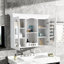 Armoire à pharmacie murale, armoire de salle de bain murale avec 2 portes en verre, armoire de rangement encastrée au-dessus de la toilette avec rangement, blanc