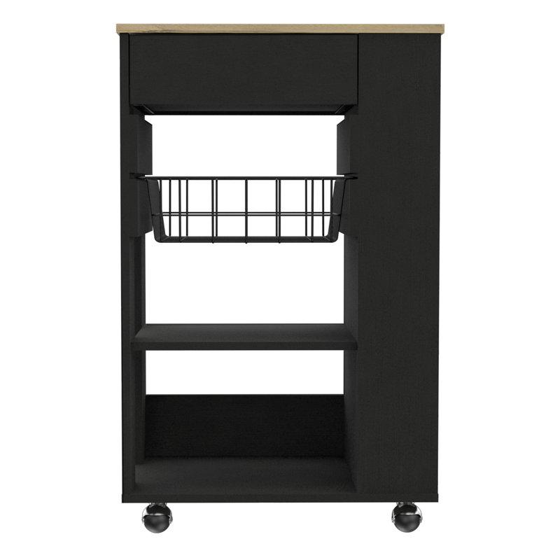 Chantrelle Kitchen Island, Black