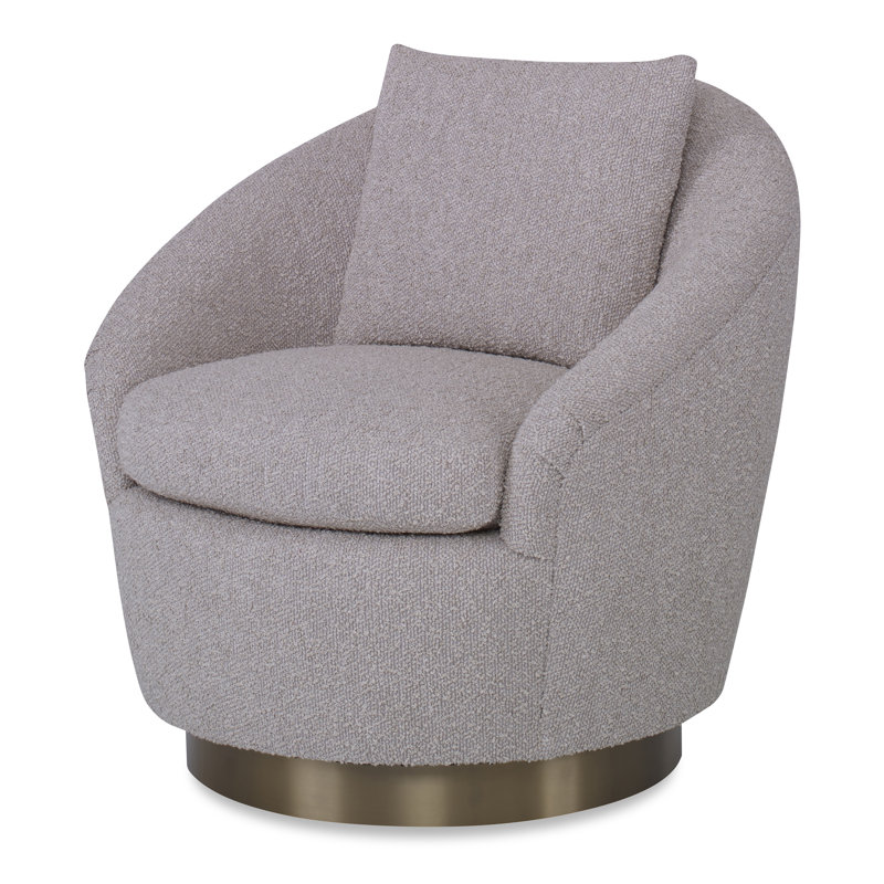 Lumen Swivel Barrel Chair, Elise Flax 100% Polyester