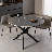 35.5" Round Sintered Stone Bistro Table for Small Spaces, Modern Stone-Top Dining Table with Metal X-Base-129894833
