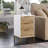Nightstand With 3 Drawers, Mid-Century Modern End Table,Gold Metalfeet, Gold Metal Handles , Drawer Panels Are Shaped By Cutting Lines,End Table For Bedroom