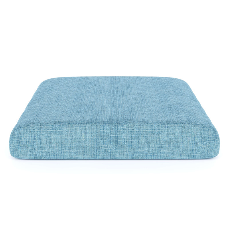 Sunbrella® Outdoor Ottoman Cushion, Cast Horizon Sunbrella® Plainweave, 4" H x 22" W x 20" D