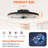 20" Decorative LED Ceiling Fan Light – Modern Flush Mount With Acrylic Ring, Hidden Blades, Remote Control, And Dimmable Light For Stylish Homes-1778288665