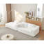 Canapé Cloud, méridienne en L, chenille innovante, siège profond, canapé modulaire à cinq coussins, chenille blanche modulaire, sans assemblage, facile à restaurer, compression à vide-1111006974-1111006960