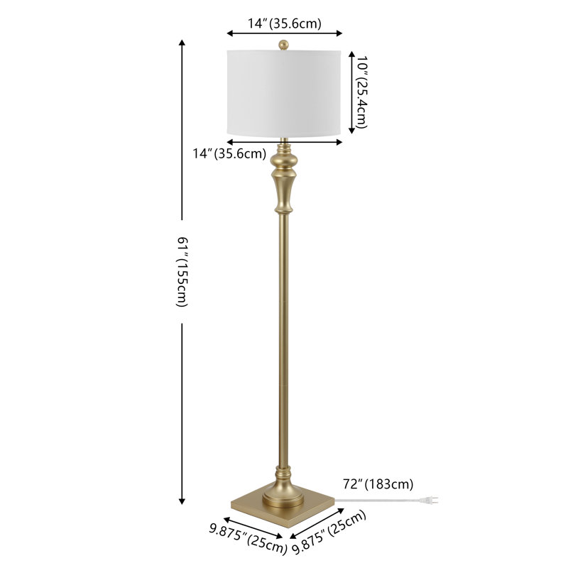Wein 61'' Traditional Floor Lamp, Gold