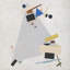 «Dynamic Suprematism» par Kazmir Malevich, reproduction d'art sur toile tendue avec châssis-363249688