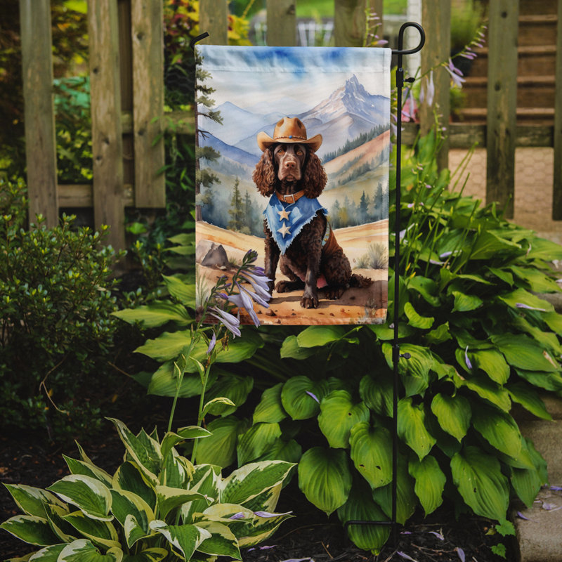 Drapeau Cowboy Welcome Garden, Épagneul d'eau américain