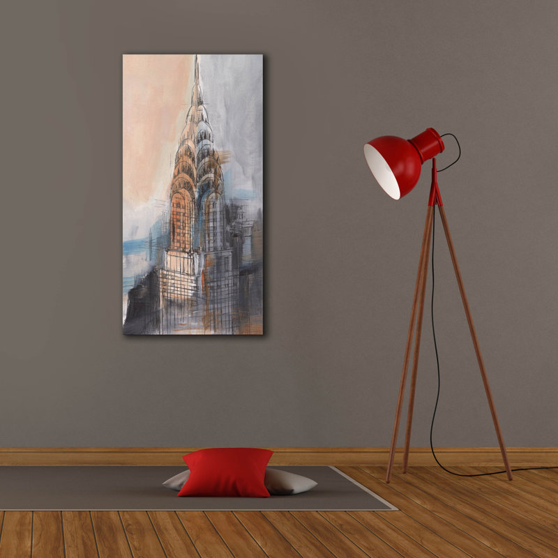 «Skyscraper Heights 1» par Ethan Harper, art mural sur toile, H 40 po x l 20 po