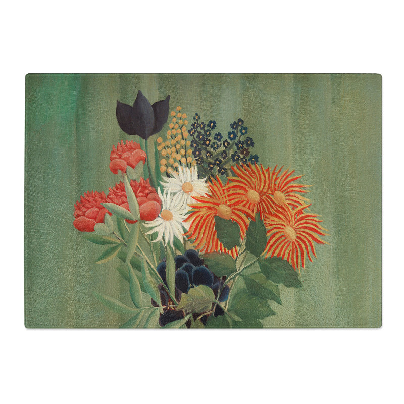 Bouquet of Flowers Vol.2 by Henri Rousseau Chopping Board, 0.4cm H x 20cm W x 28.5cm L