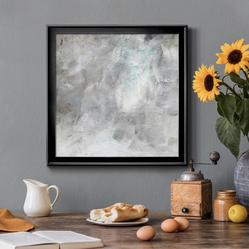 Teinte douce - peinture sur toile encadrée, Cadre noir, H 26,5 po x l 26,5 po x P 1,5 po