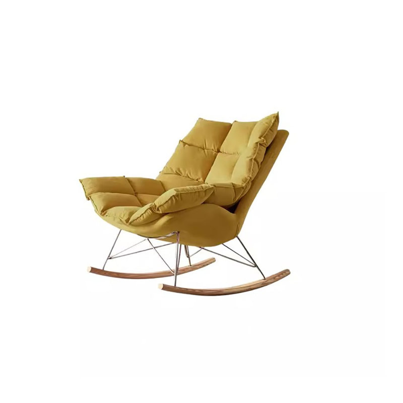 Chaise berçante créative et décontractée, Jaune
