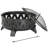 30" Round Steel Wood Burning Smokeless Fire Pit with Fire Tool & Safety Screen Cover – Portable Outdoor Fire Bowl