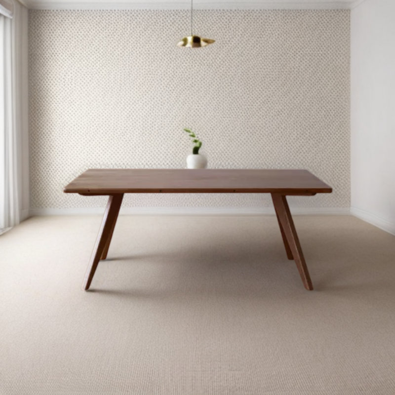Solid Wood Dining Table, Walnut, 35.43" W x 70.86" L