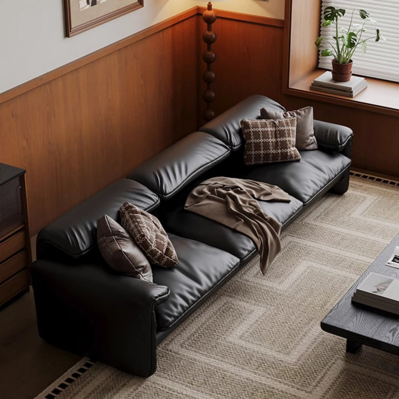 Black Adjustable-Back Foldable-Ear Sofa
