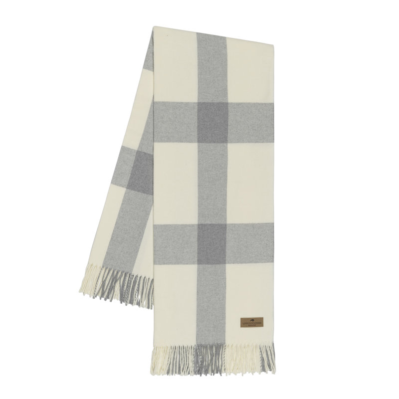 Wellington Plaid Throw, Light Gray
