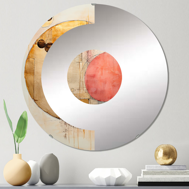 Jyler - Miroir mural demi-cercle, 31,4 po x 31,4 po