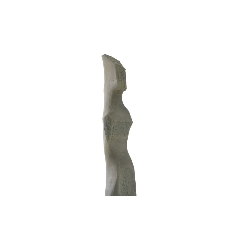 White Stone Cast Women Sculpture, Gray