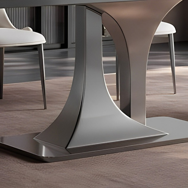 Ensemble de table de salle à manger rectangulaire et chaises, H 29,52 po x L 70,86 po x l 35,43 po