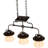 3 - Light Wrought Iron Kitchen Island Pendant