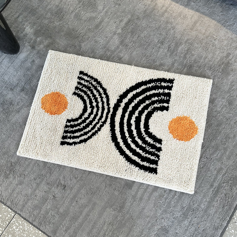 Kyalee Non-Slip Bath Rug, Beige