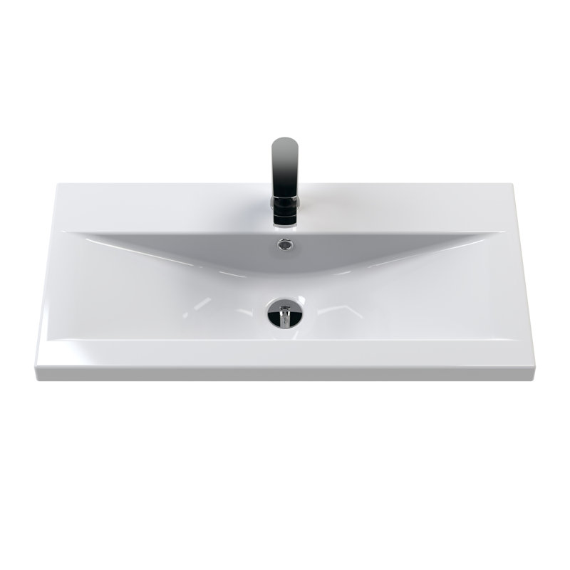 Urban 810mm Single Bathroom Vanity with Basin, Satin Anthracite