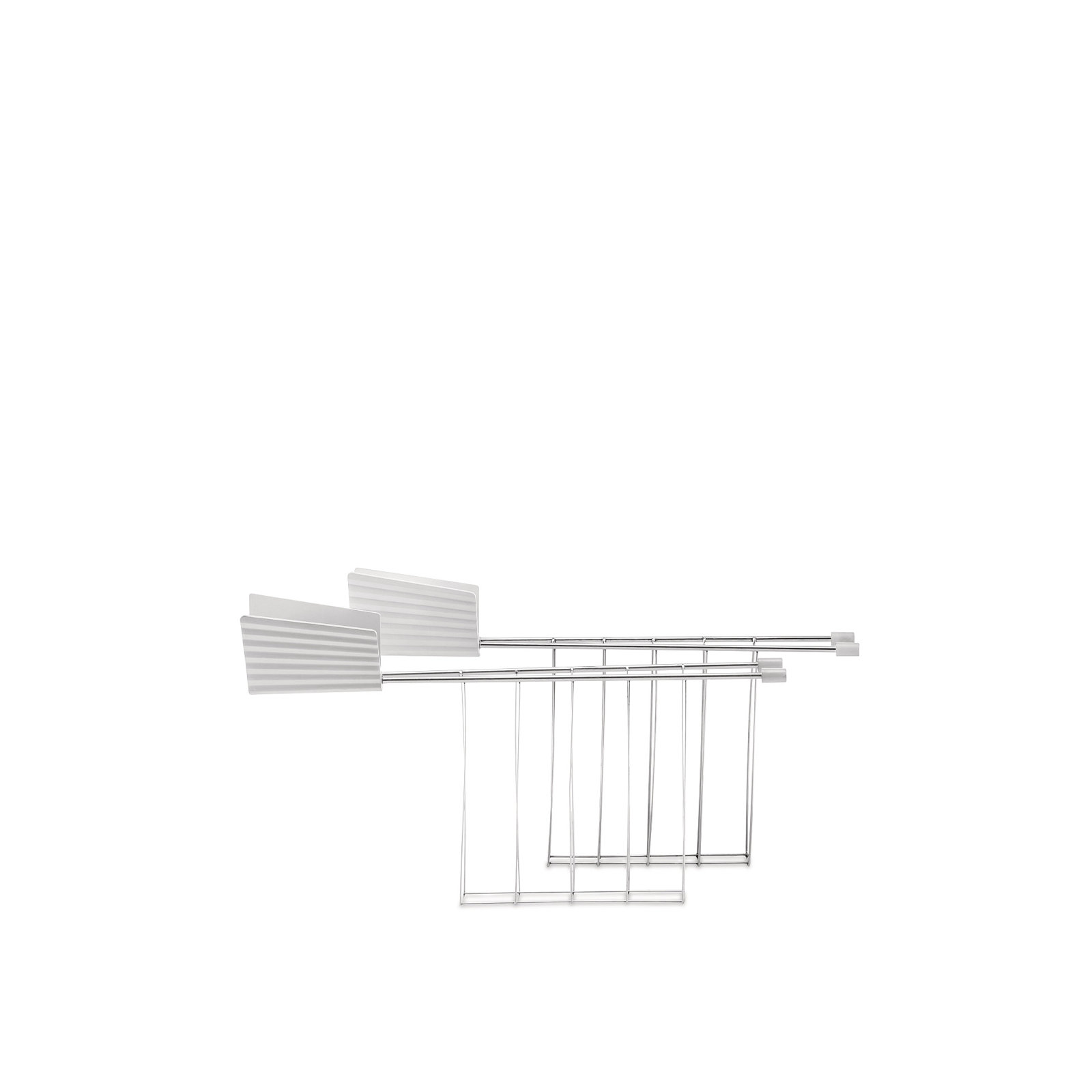 Plissé Set of Two Toaster Racks, White