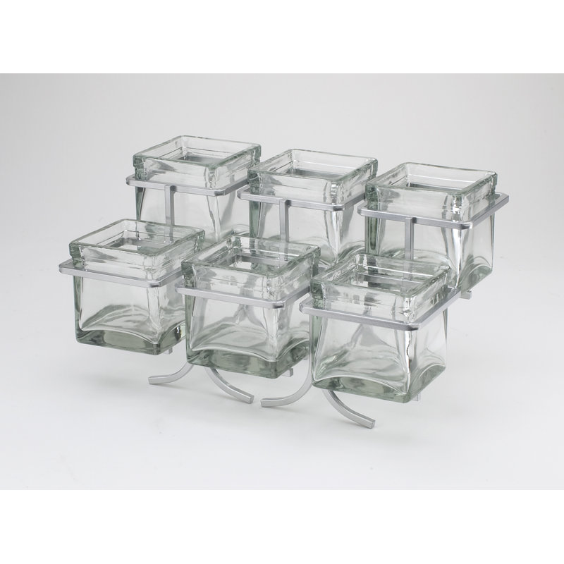 Présentoir en fer à deux niveaux en fer - 14 po x 9 po x 7 po, Argent