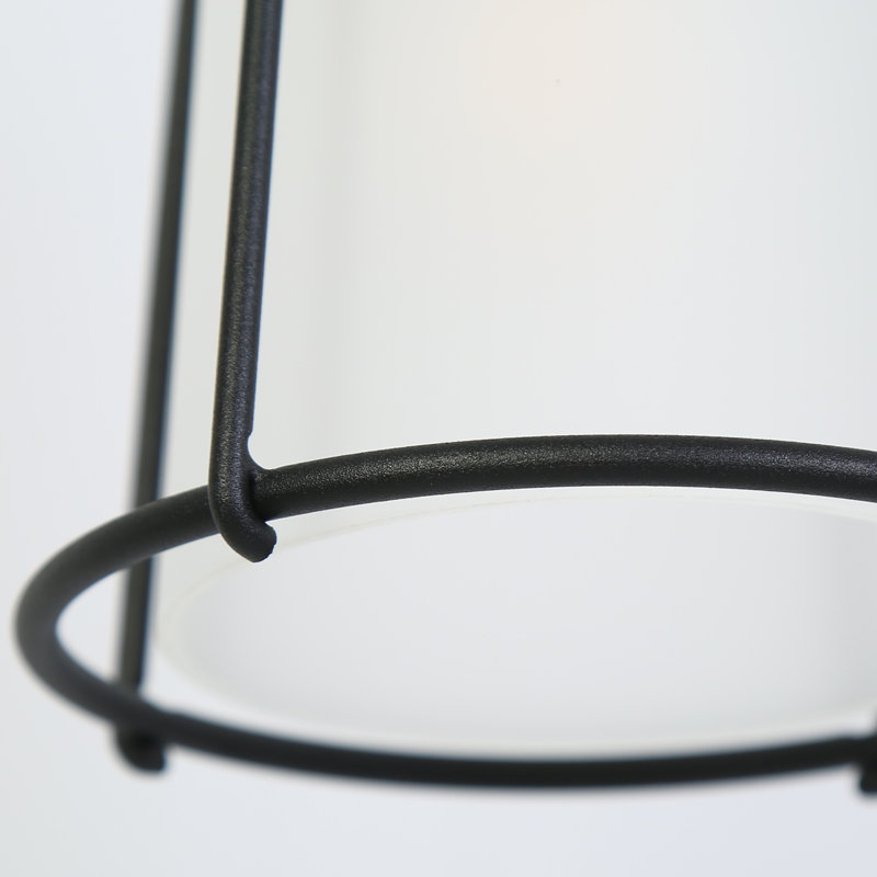 1-Light Small Outdoor Hanging Lighting Frosted Glass