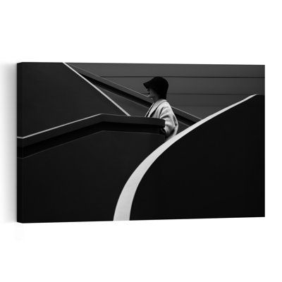 Elegant Figure Architectural Lines Abstract Elegant Geometric Architecture Wall Art Print