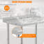 Table de travail robuste en acier inoxydable, table utilitaire à hauteur réglable pour la maison, le garage et le restaurant