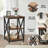 End Tables With Storage Shelf, 12" D X 16" W X 24" H, 3-Tier Side Table, End Tables Living Room Farmhouse, X-Shaped Night Stands For Bedrooms Bedside Tables-2055075963