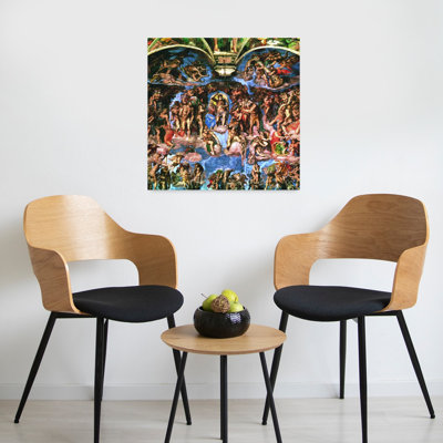 Sistine Chapel: The Last Judgement Classic Contemporary Wall Art Print by Michelangelo - Wrapped Canvas Print