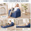 Canapé-lit convertible pliable 3-en-1 sans os, fauteuil-lit simple avec poignée-520714739