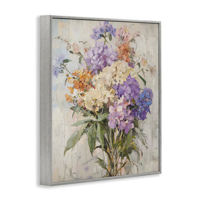 Abstrait hortensias en grappe, estampe numérique, design par Franklyn Gregory