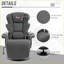 Fauteuils inclinables et inclinables manuels avec repose-pieds 2 porte-gobelets pour le salon | Noir | Tissu en lin
