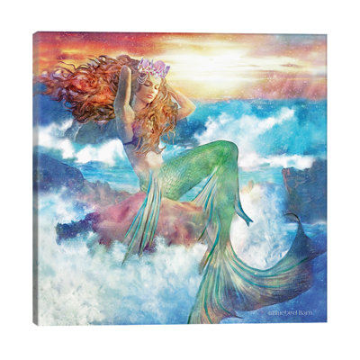 Sunset Mermaid by Bluebird Barn - Print on Canvas