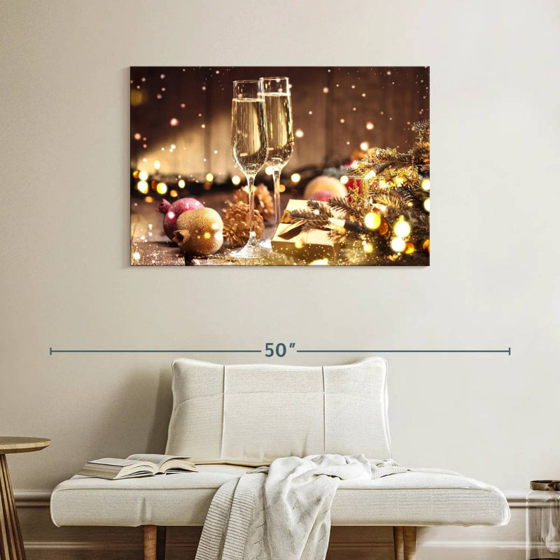 Champagne Yarlin pour Noël, H 26 po x l 39 po
