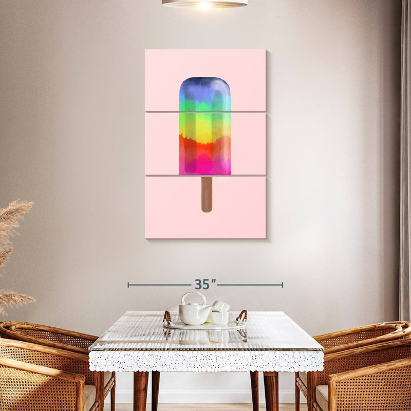 Yarlin Rainbow Popsicle, 45" H x 28" W