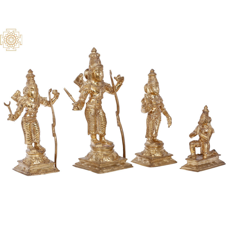 Ensemble de 4 figurines Ram Darbar Madhuchista Vidhana