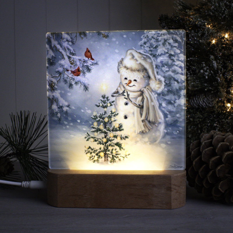 Veilleuse bonhomme de neige de Noël