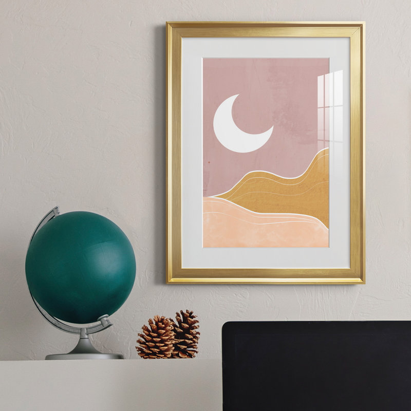 Sedona Moon - impression encadrée, H 22,5 po x l 30,5 po x P 1,5 po, Or